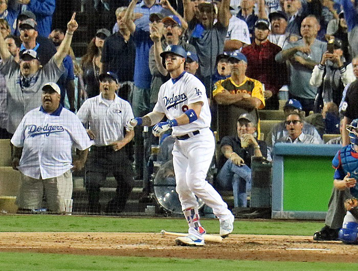 Yasmani Grandal's signature bat drop on his no doubter home runs quickly became one of my favorite things. (Photo credit - Ron Cervenka)