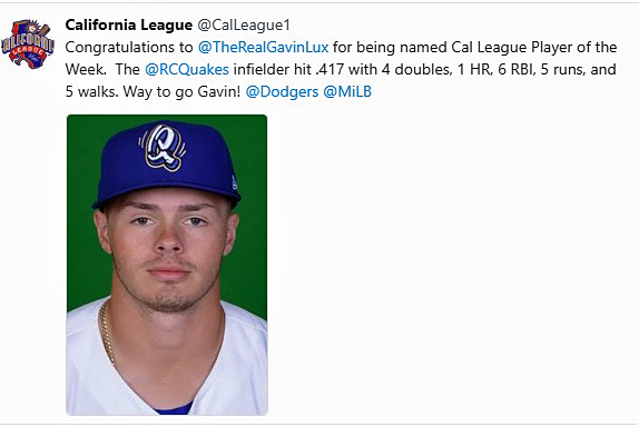 Dodgers Pick High School Shortstop Gavin Lux - Welcome to the Blue!