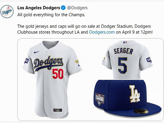 The Washington Nationals will wear gold jerseys and hats on Opening Day and  throughout the 2020 season