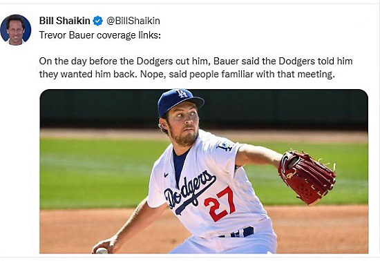 Dodgers: Trevor Bauer Apparently Changed His Jersey Number